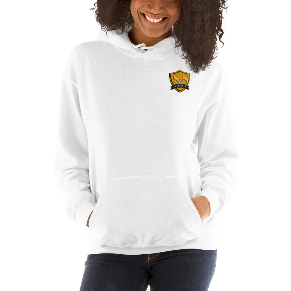 Unisex Hoodie, Color: White, Size: S