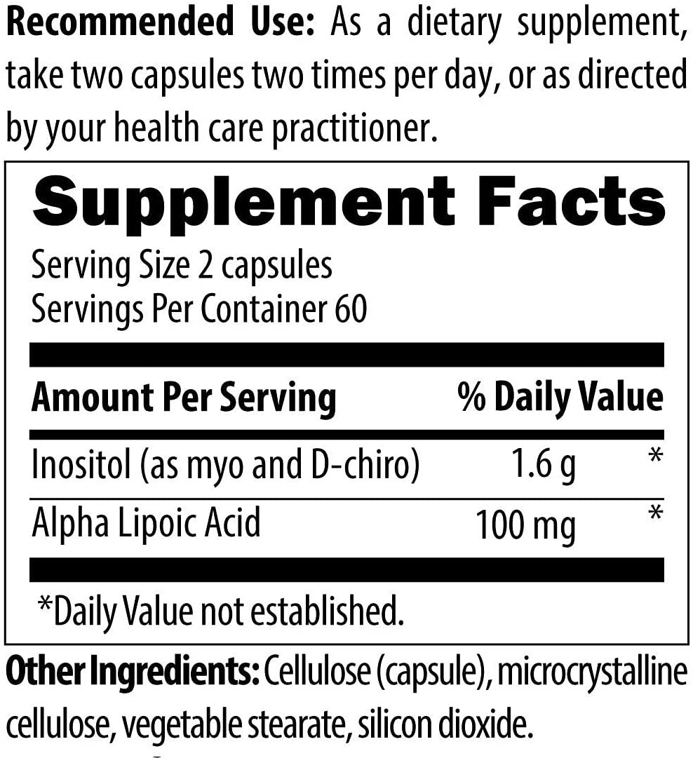 Inositol 120 capsules inositol 