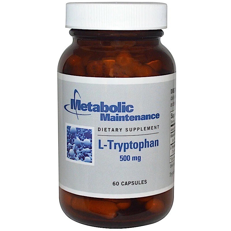 Metabolic Maintenance, L-Tryptophan 500 mg, 60 Capsules