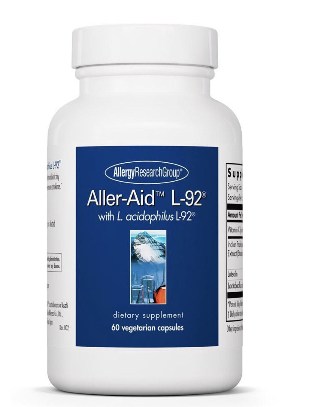 Aller-Aid™ L-92® 60 Vegetarian Capsules
with L. acidophilus L-92®