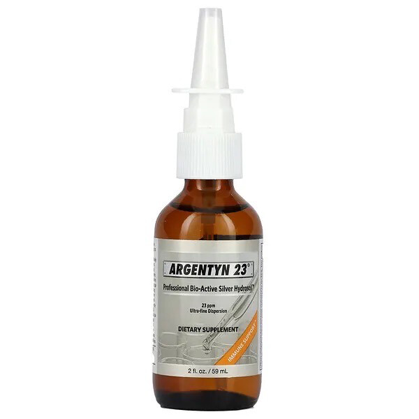 Sovereign Silver, Argentyn 23, Professional Bio-Active Silver Hydrosol, 2 fl oz (59 ml) nasal spray 