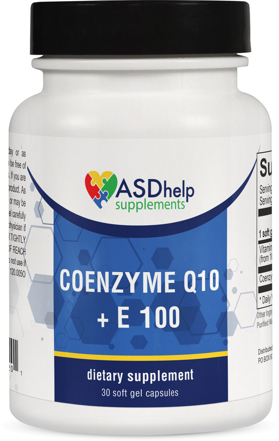 Coenzyme Q10 + E 100 30 soft gels Ubiquinone CoQ 10 EXP 10/25