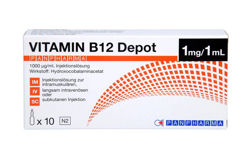 Hydroxocobalamin Vitamin B12, 10 ml Solution 10 amp