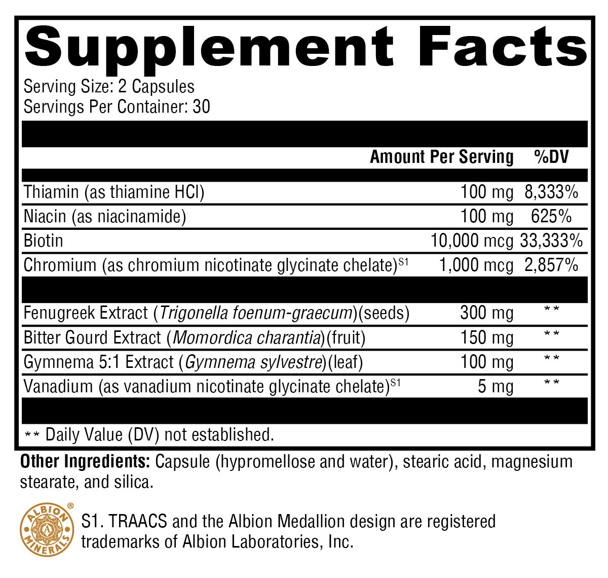 MedCaps IS™ 60 Capsules supplement facts image