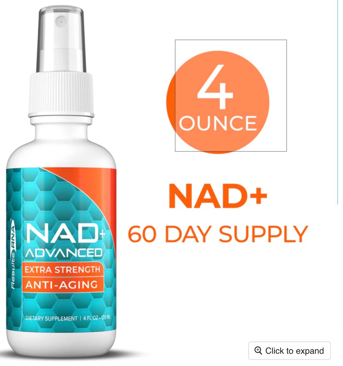 NAD+ Advanced Anti Aging Extra Strength 4 oz