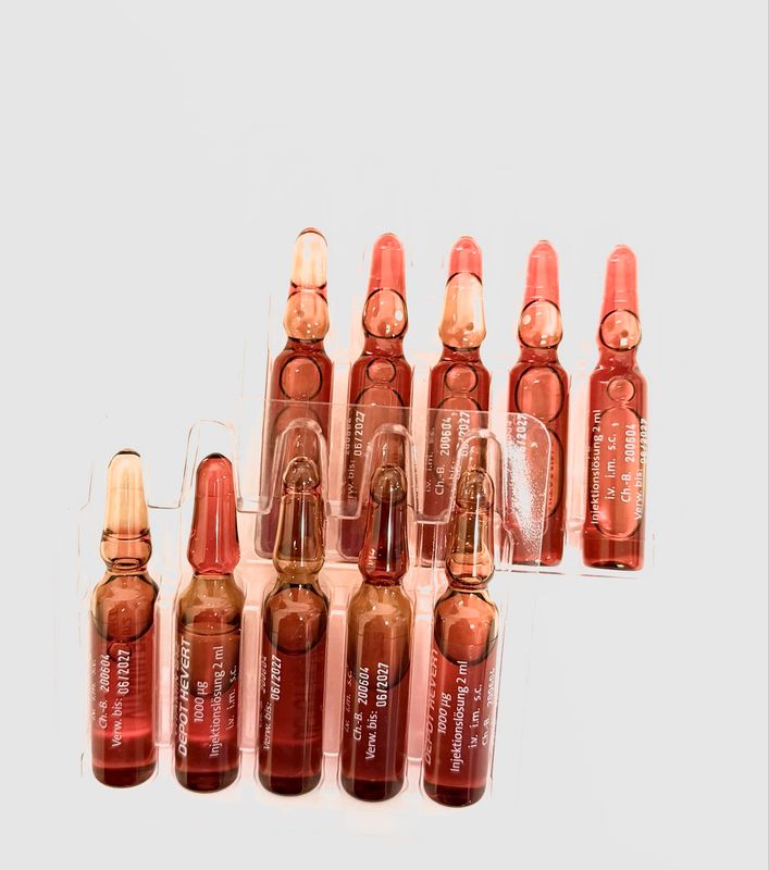 Hydroxocobalamin Vitamin B12, 1000 mg/ 2 ml Solution 10 amp