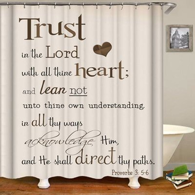 Trust In The Lord - 2 pc. Shower Curtain and Mat set