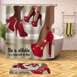 Be A Stiletto! - 2 pc. Shower Curtain and Mat set