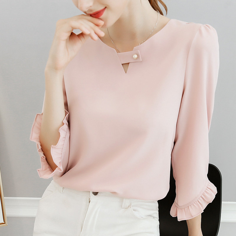 Blusa Casual Manga larga moda coreana