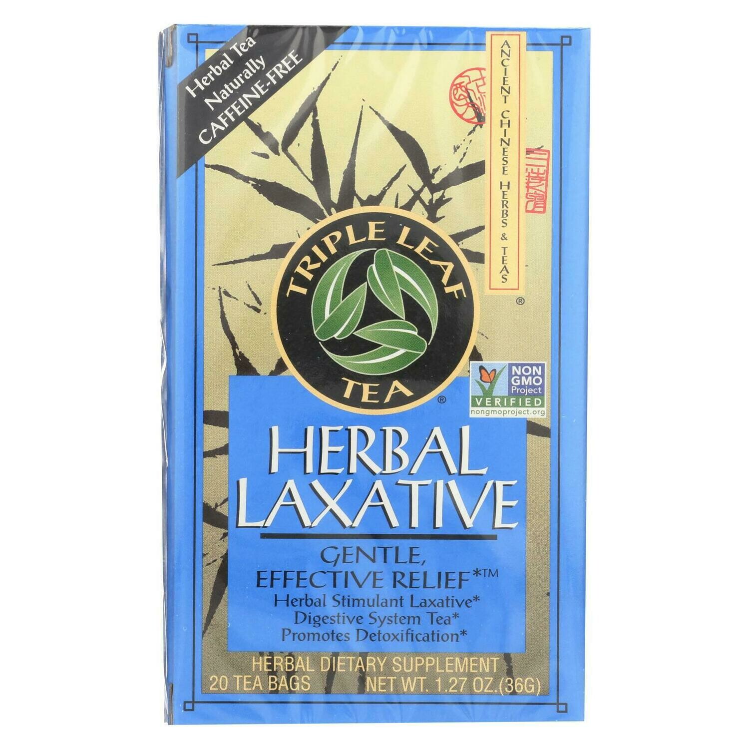 Triple Leaf Tea Herbal Laxative 20 Tea Bags Case Of 6