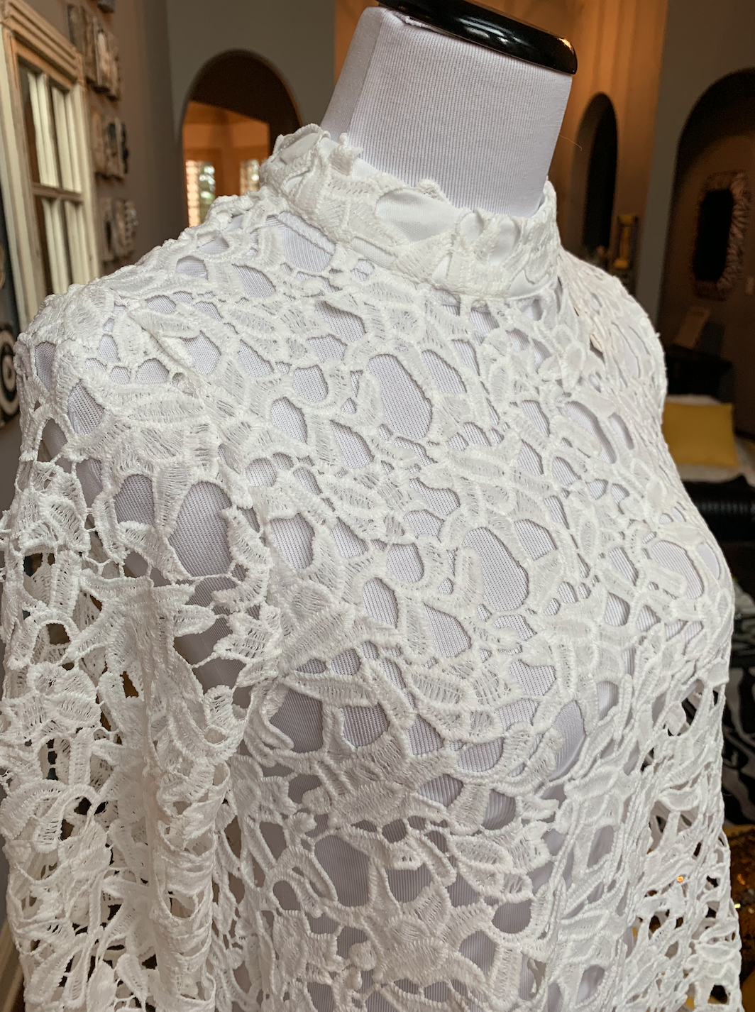 Lace High/Low Blouse