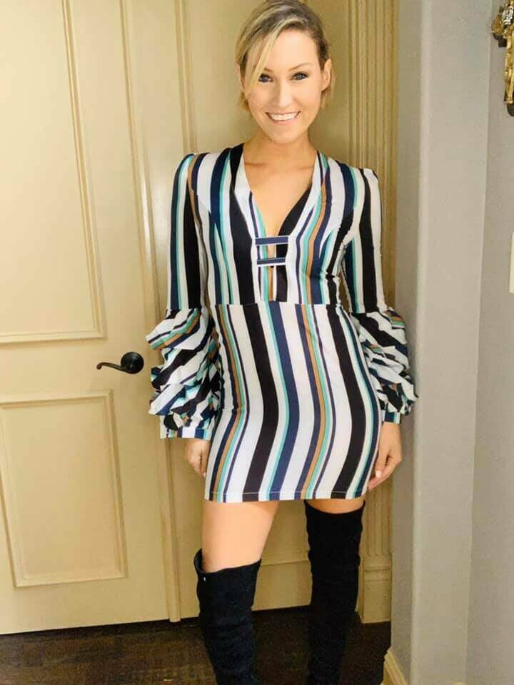 Multi Colored Striped Dress