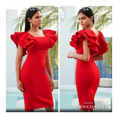 Red Scuba Dress