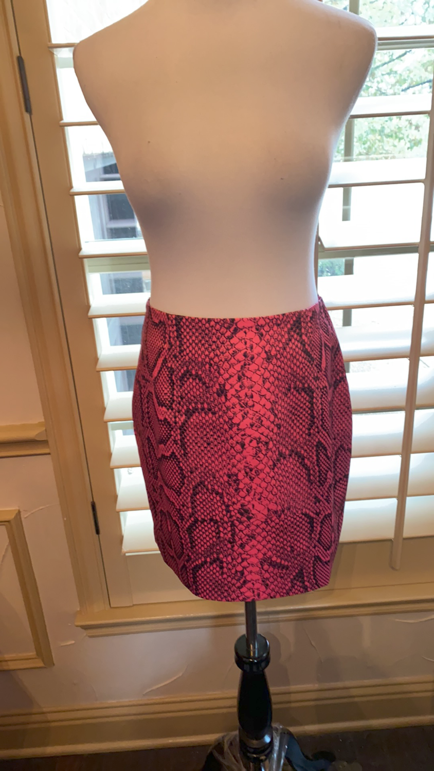 ONLY ONE pink snakeskin skirt