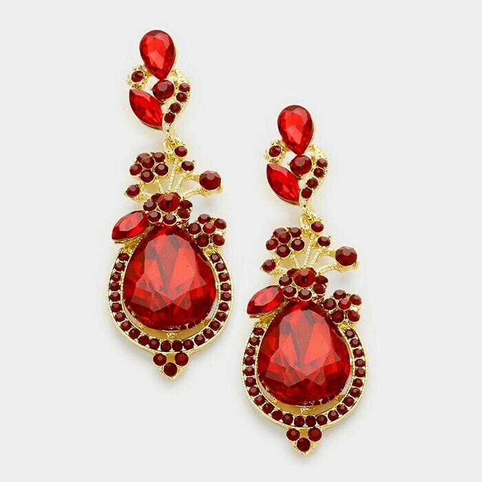red and gold earring