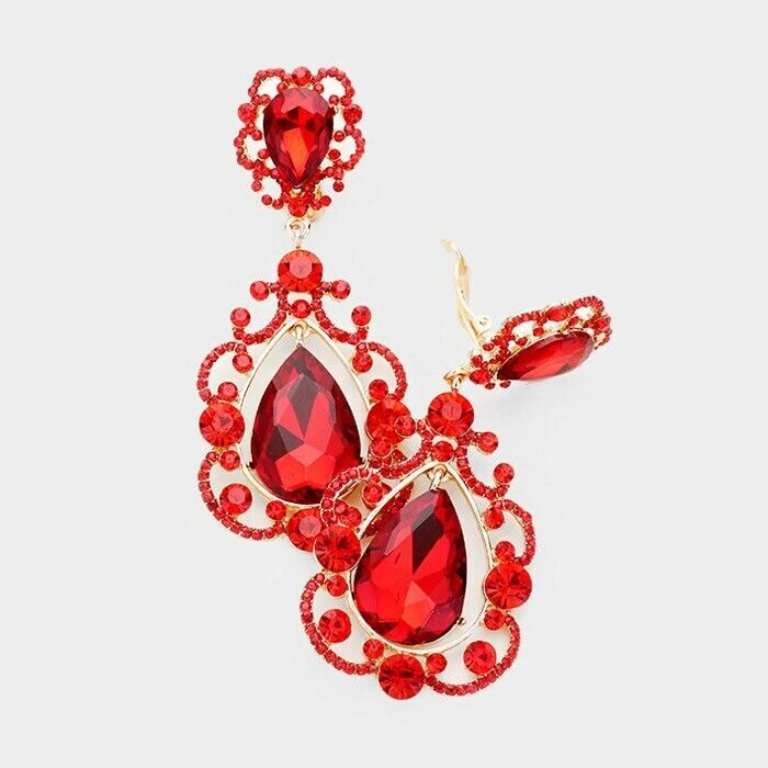 red and gold earring