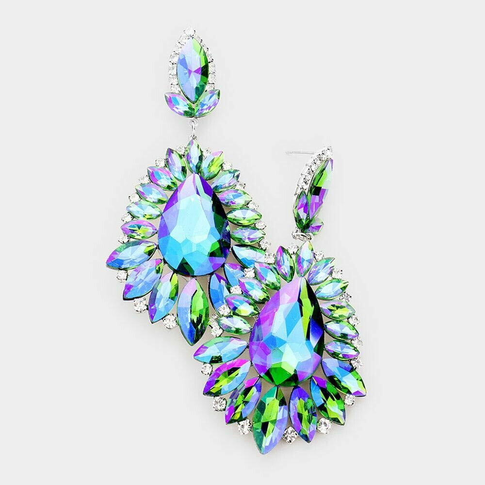 Big Marquise with Cluster earring
