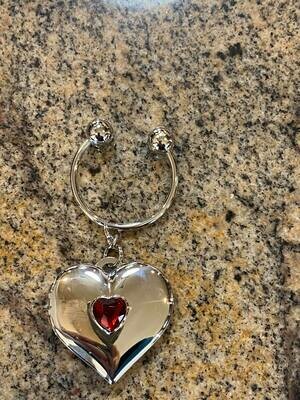 heart key chain locket 4 Left