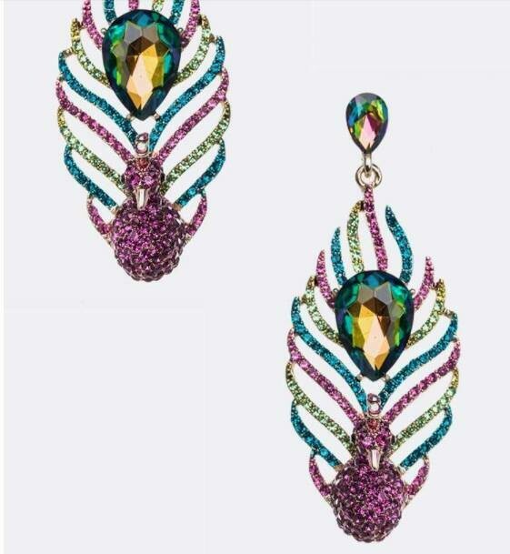 peacock earring