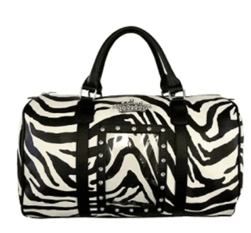 zebra crown tote