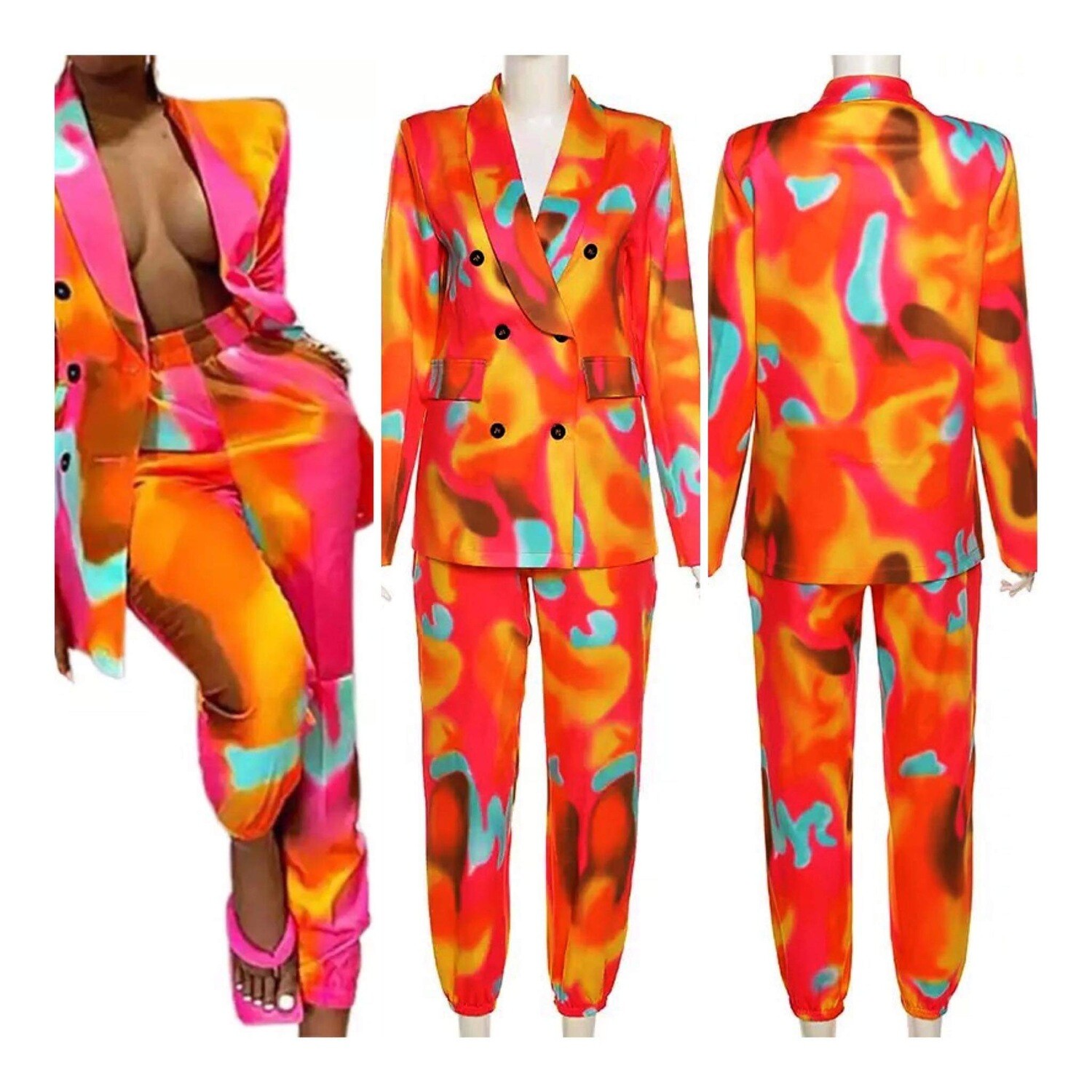 Multi two piece suit