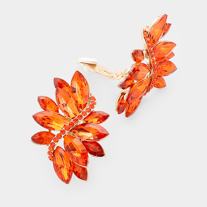 Swirl Stone Pageant earrings