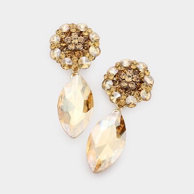 Bubble Stone Drop Pageant earrings