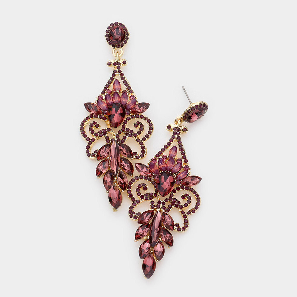 Butterfly Crystal Pageant Earring