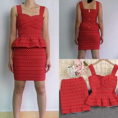 Two Piece Red Dress