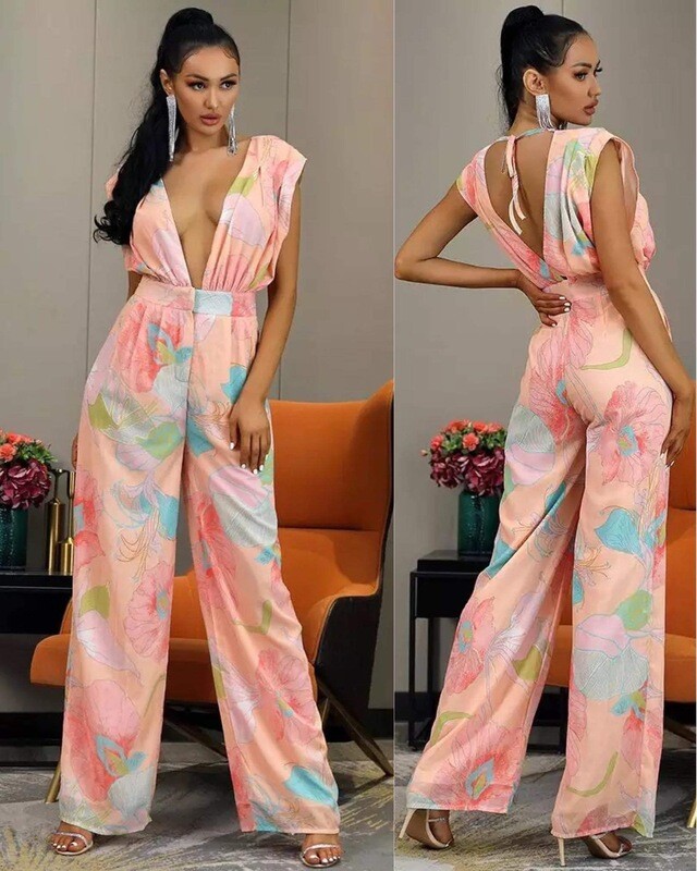 Low V-neck Jumpsuit