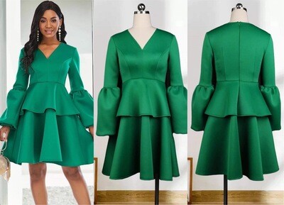 Green A-Line dress
