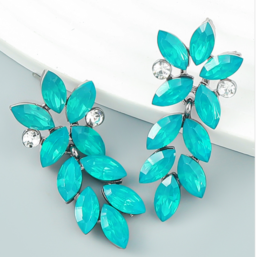 Flower Drop Pageant Earring