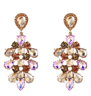 Multi Cluster Pageant Earring
