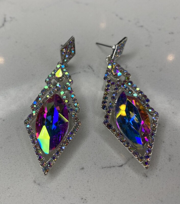 Diamond Shape Pageant Earring