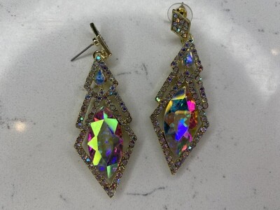 Diamond Shape Pageant Earring