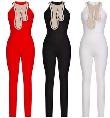 Jumpsuit Flame Pattern