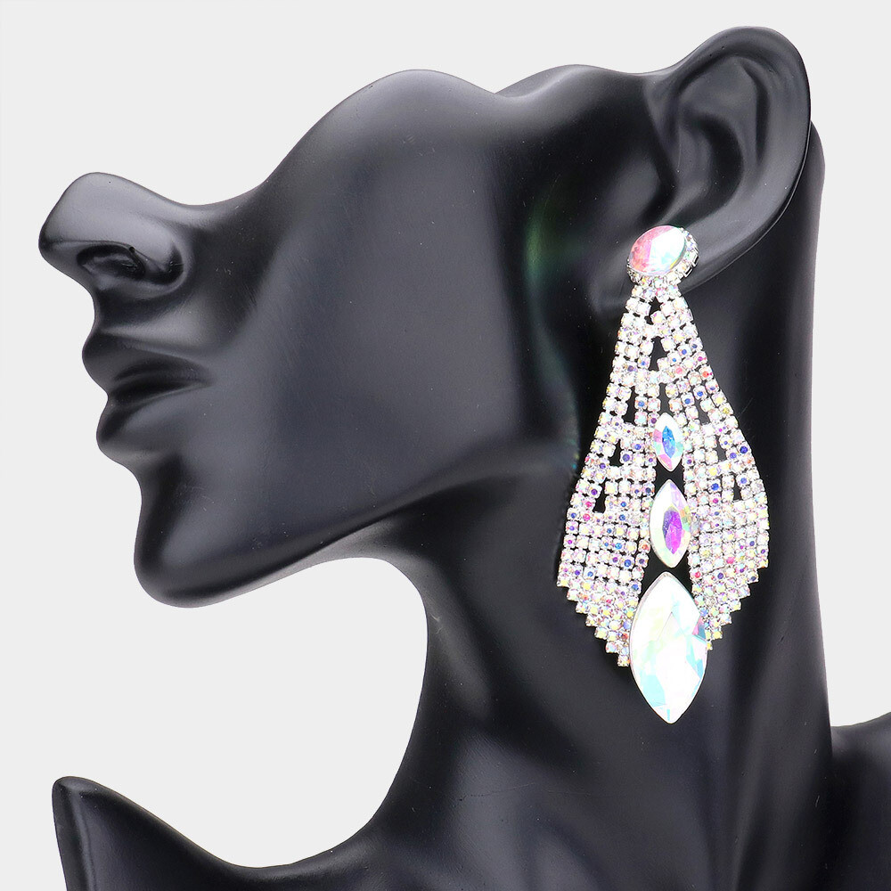 Triple Marquise Pageant earrings