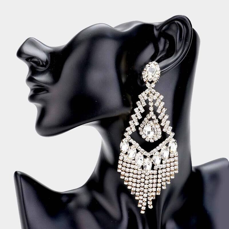 Rhinestone Chandelier Pageant earrings