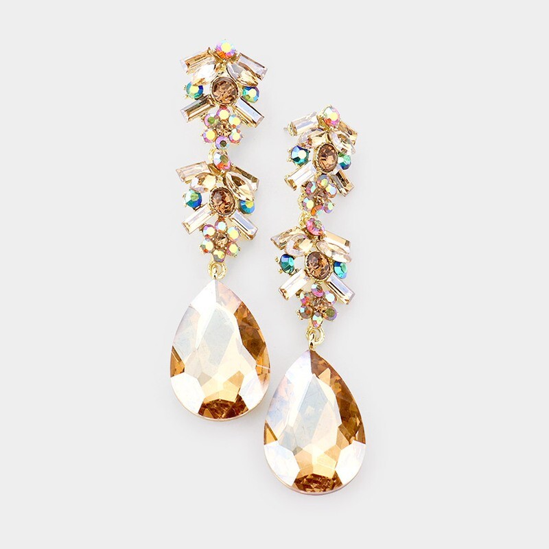 Chunky Pear Pageant Earring