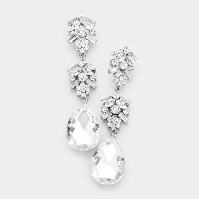 Chunky Pear Pageant Earring