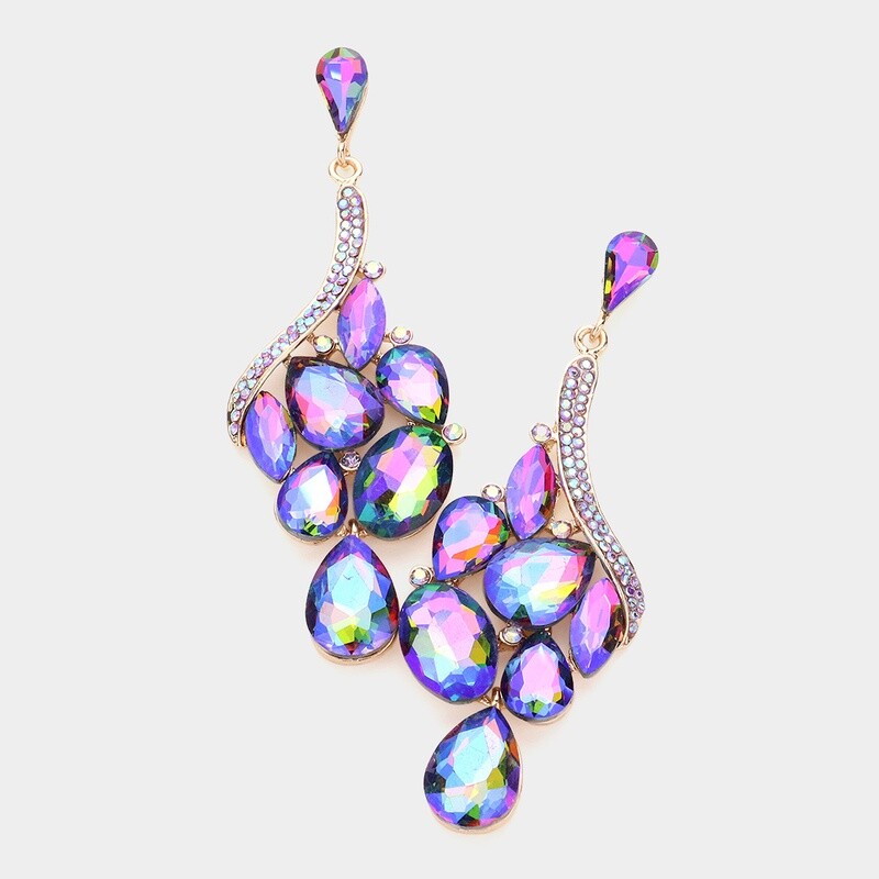 Multi Cluster Pageant Earring