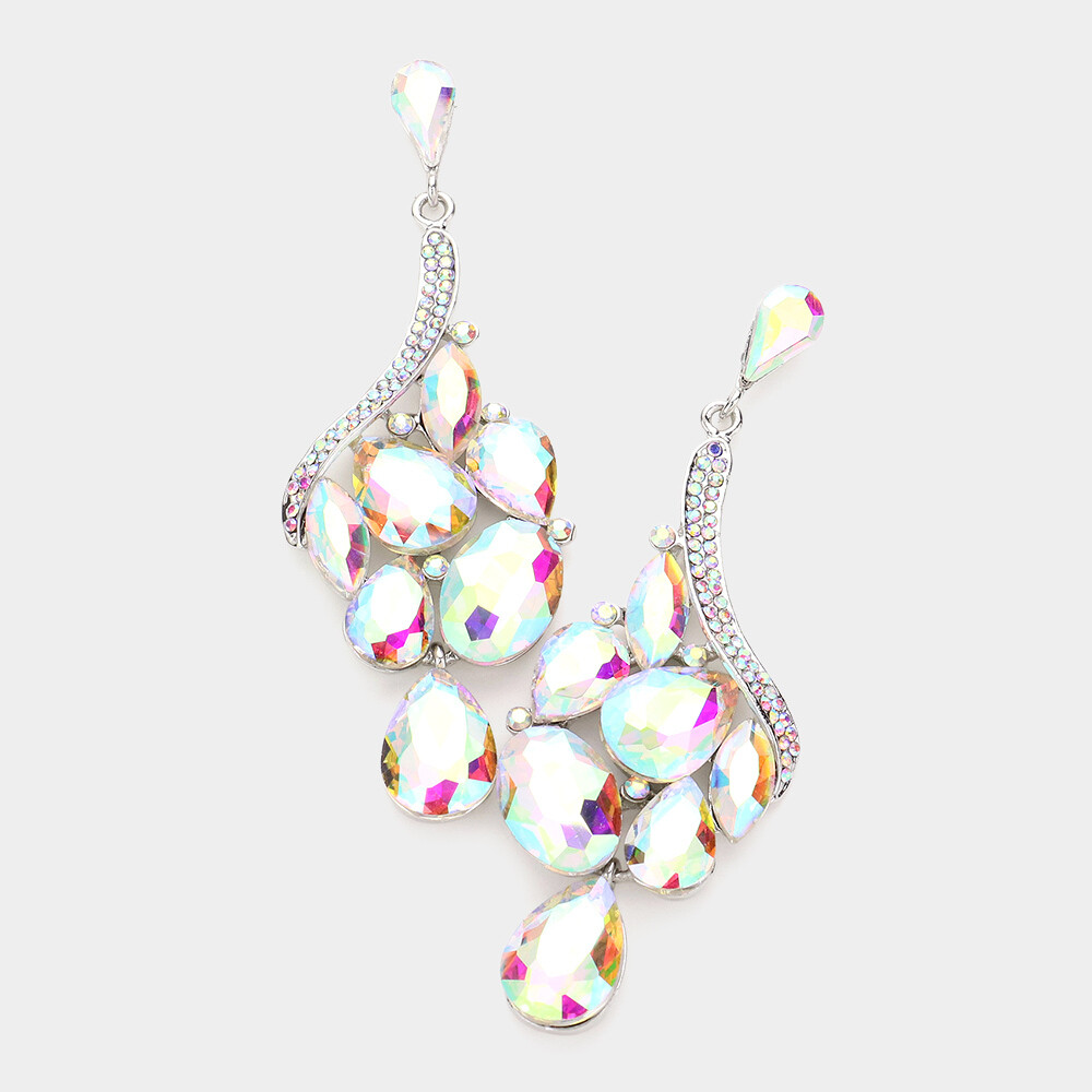 Multi Cluster Pageant Earring