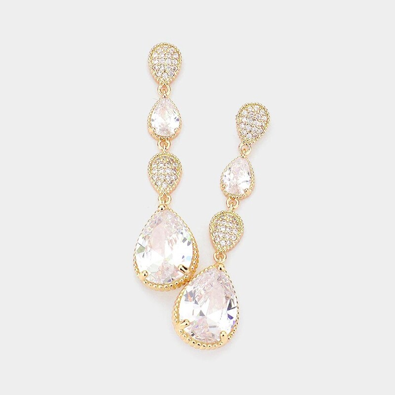 Teardrop Pageant Earring