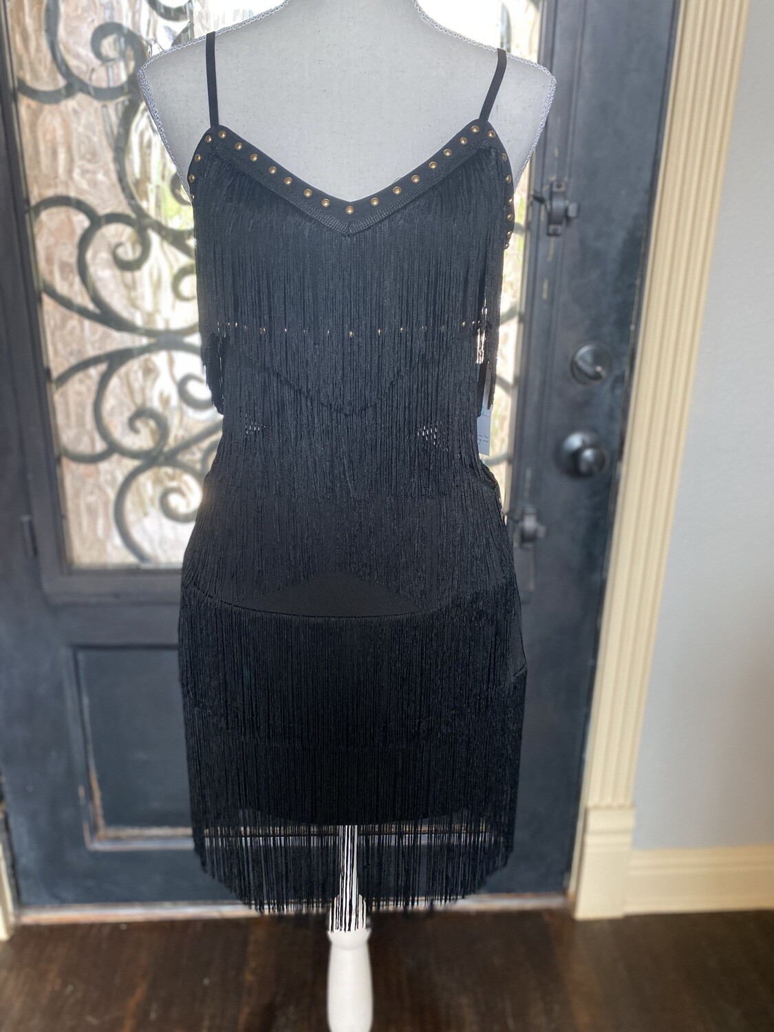 Black Fringe Dress