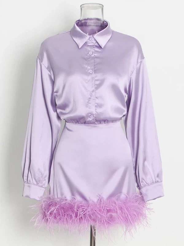 Lavender Feather Dress