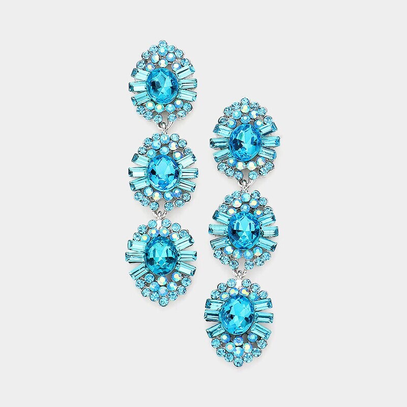 Three drop Pageant Earring