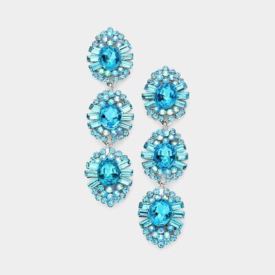 Three drop Pageant Earring