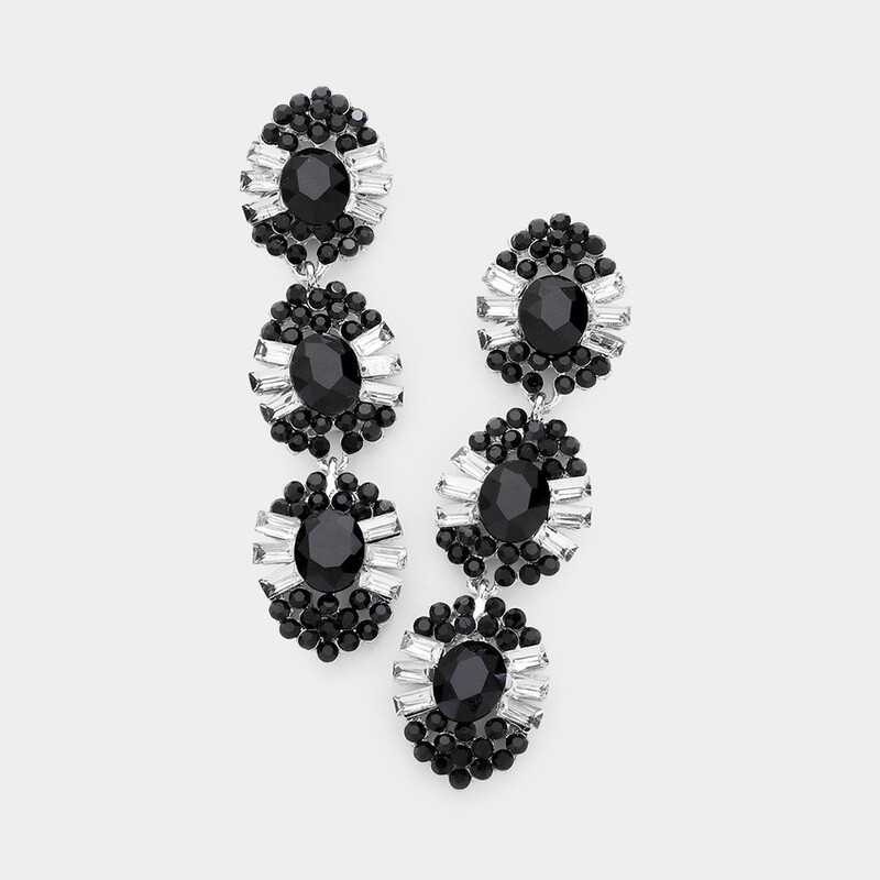 Three drop Pageant Earring
