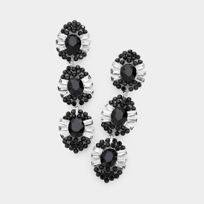 Three drop Pageant Earring