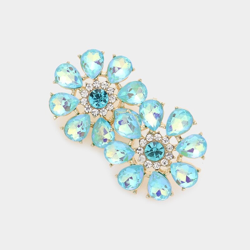 Flower Stud Pageant Earring